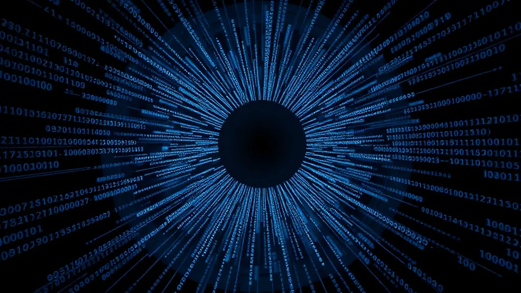Abstract digital visualization of binary code streams mergin